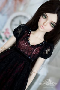 Image 2 of LIMITED - Black and red lace gown with corset for MNF/PetiteMarionette girls