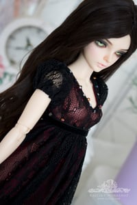 Image 5 of LIMITED - Black and red lace gown with corset for MNF/PetiteMarionette girls