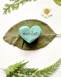 Image 3 of Wonder - Mini Wood Burned Heart