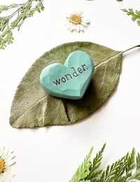 Image 2 of Wonder - Mini Wood Burned Heart