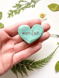 Image 1 of Wonder - Mini Wood Burned Heart