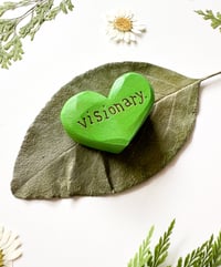 Image 2 of Visionary - Mini Wood Burned Heart