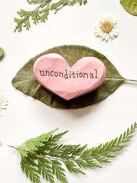 Image 3 of Unconditional - Mini Wood Burned Heart