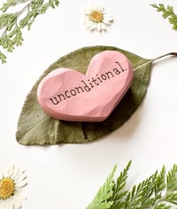 Image 2 of Unconditional - Mini Wood Burned Heart