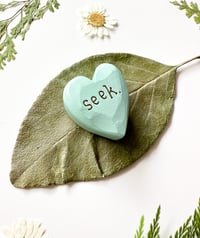 Image 2 of Seek - Mini Wood Burned Heart