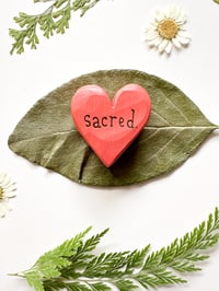 Image 3 of Sacred - Mini Wood Burned Heart