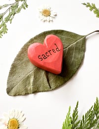 Image 2 of Sacred - Mini Wood Burned Heart