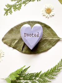 Image 3 of Rooted - Mini Wood Burned Heart