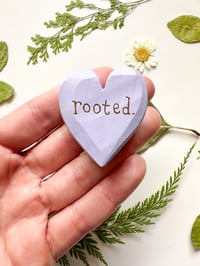 Image 1 of Rooted - Mini Wood Burned Heart
