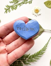 Image 1 of Reclaim - Mini Wood Burned Heart