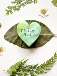 Image 3 of Radiant Soul - Mini Wood Burned Heart