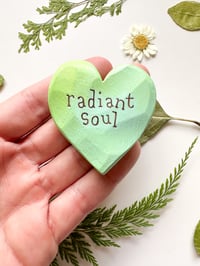 Image 1 of Radiant Soul - Mini Wood Burned Heart