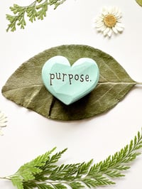 Image 3 of Purpose - Mini Wood Burned Heart