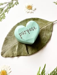 Image 2 of Purpose - Mini Wood Burned Heart