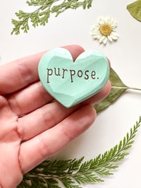 Image 1 of Purpose - Mini Wood Burned Heart