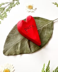 Image 2 of Pure - Mini Wood Burned Heart
