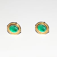 Image 2 of Victorian Emerald Cabochon Earring