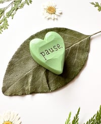 Image 2 of Pause - Mini Wood Burned Heart