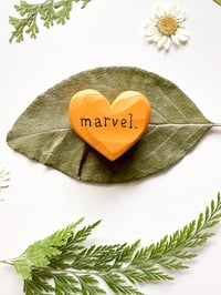Image 3 of Marvel - Mini Wood Burned Heart