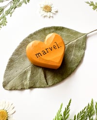 Image 2 of Marvel - Mini Wood Burned Heart