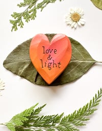 Image 3 of Love & Light - Mini Wood Burned Heart