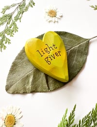 Image 2 of Light Giver - Mini Wood Burned Heart