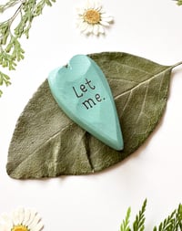 Image 2 of Let Me - Mini Wood Burned Heart