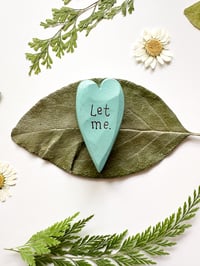 Image 3 of Let Me - Mini Wood Burned Heart