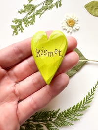 Image 1 of Kismet - Mini Wood Burned Heart