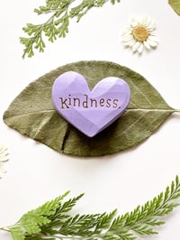 Image 3 of Kindness - Mini Wood Burned Heart