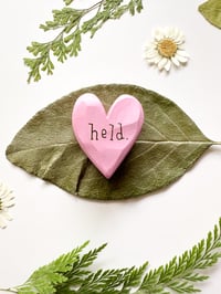 Image 3 of Held - Mini Wood Burned Heart