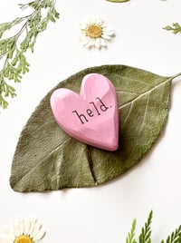 Image 2 of Held - Mini Wood Burned Heart