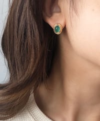 Image 4 of Victorian Emerald Cabochon Earring