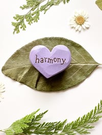 Image 3 of Harmony - Mini Wood Burned Heart