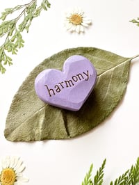 Image 2 of Harmony - Mini Wood Burned Heart