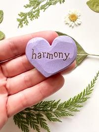 Image 1 of Harmony - Mini Wood Burned Heart
