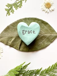 Image 3 of Grace  - Mini Wood Burned Heart