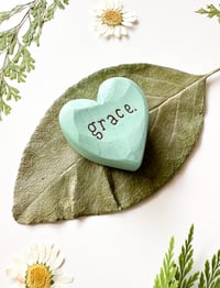 Image 2 of Grace  - Mini Wood Burned Heart