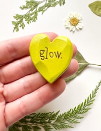 Image 1 of Glow - Mini Wood Burned Heart