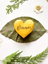 Image 3 of Glimmer - Mini Wood Burned Heart