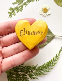 Image 1 of Glimmer - Mini Wood Burned Heart