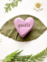 Image 3 of Gentle - Mini Wood Burned Heart