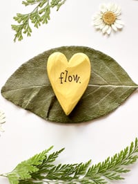 Image 3 of Flow - Mini Wood Burned Heart
