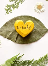 Image 3 of Embody - Mini Wood Burned Heart
