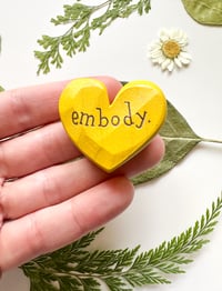 Image 1 of Embody - Mini Wood Burned Heart