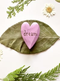 Image 3 of Dream - Mini Wood Burned Heart
