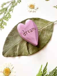 Image 2 of Dream - Mini Wood Burned Heart