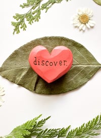 Image 3 of Discover - Mini Wood Burned Heart