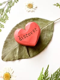 Image 2 of Discover - Mini Wood Burned Heart