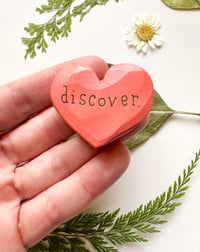 Image 1 of Discover - Mini Wood Burned Heart